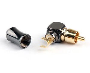 Kontak Audio Right Angle RCA Phono Plugs - Solder Fit (Pair)