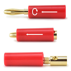 Kontak Audio Gold Plated 4mm Twin Screw Banana Plugs