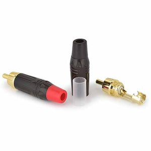 Kontak Audio Pro Metal Phono RCA Plugs Solder Audio Connectors Gold Plated (Set of 4)